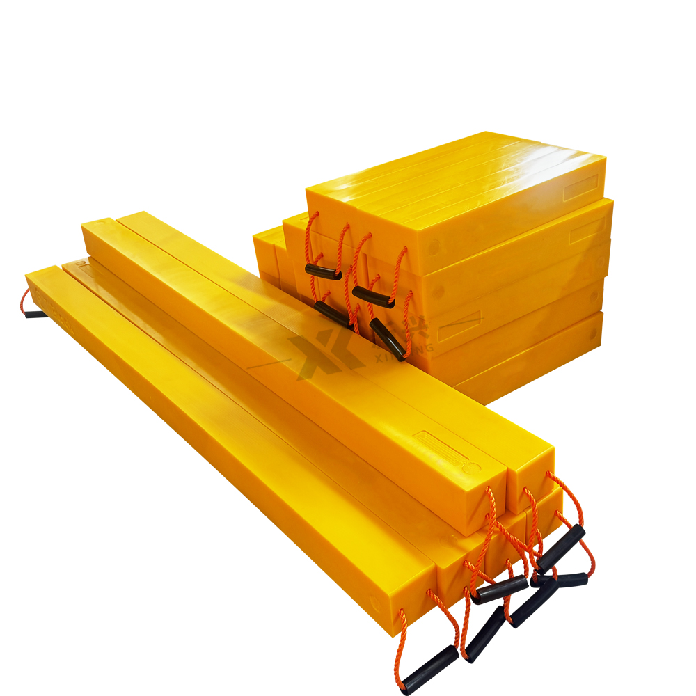 UHMWPE Material Cribbing Blocks Interlocking Stabilization Outrigger Crane Support Pad