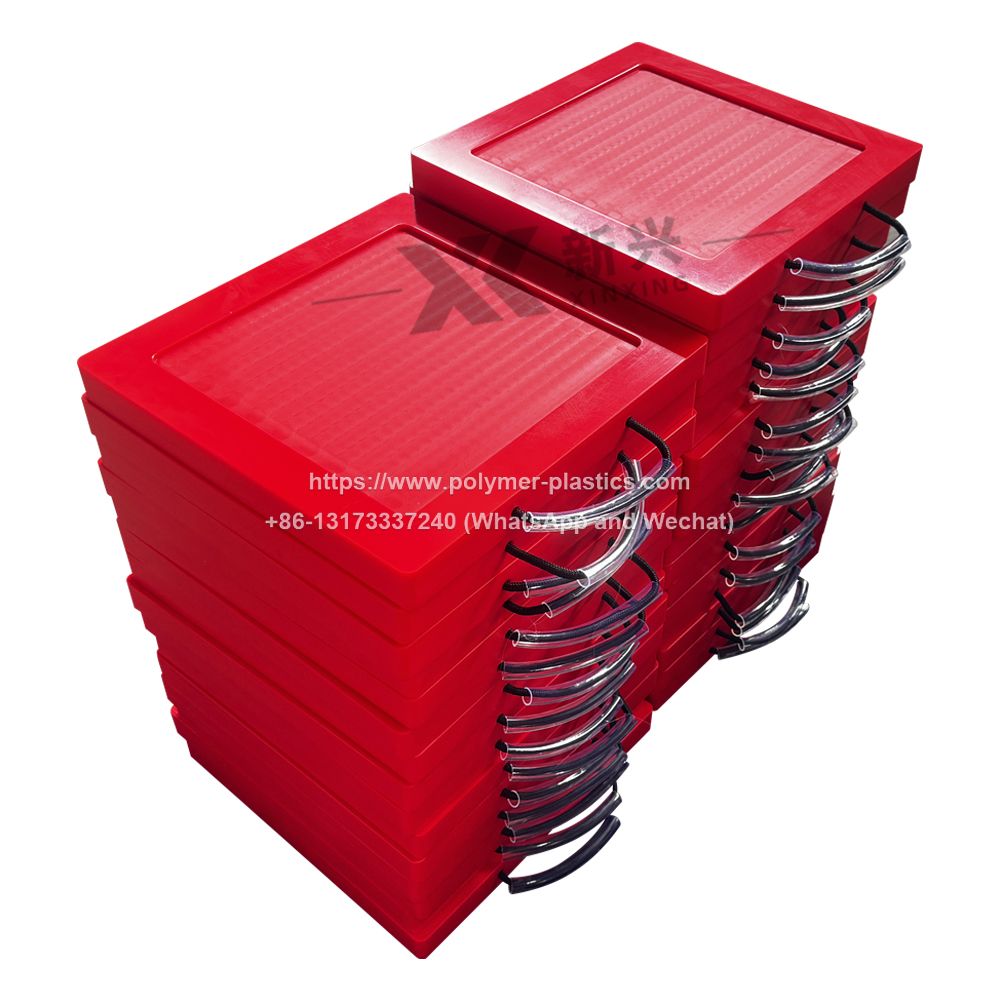 Customized square high impact strength durable recyclable UHMWPE heavy crane outrigger pads